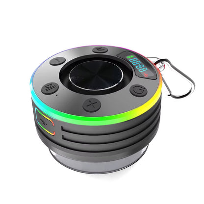 Bluetooth-Compatible 5.3 Shower Speaker FM Radio Wireless Small Speaker with Suction Cup Mini Speaker for Travel/Outdoors/Gifts