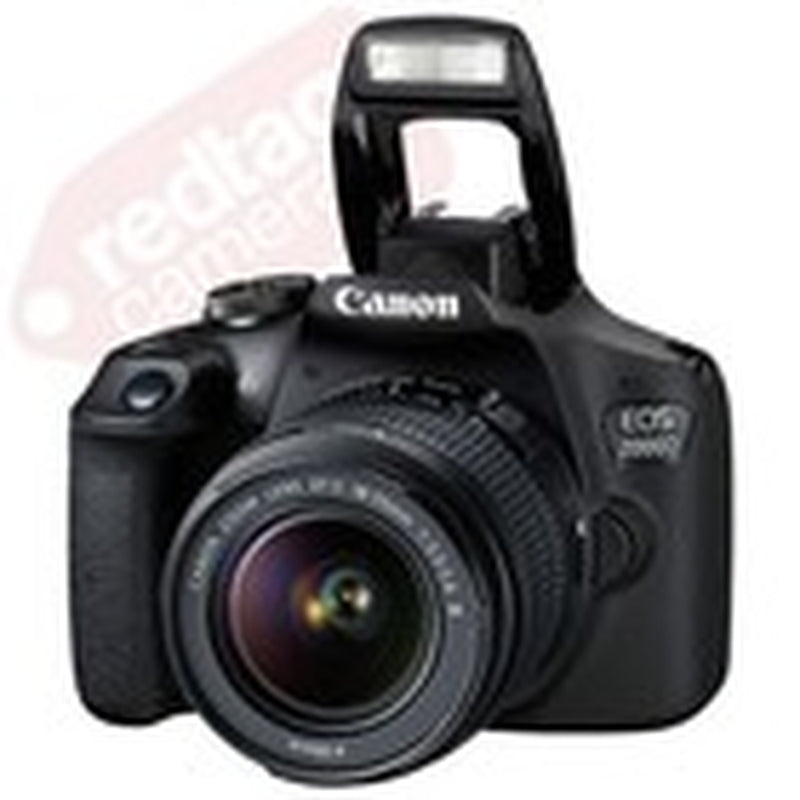 Canon EOS 2000D / Rebel T7 SLR Camera + 3 Lens Kit 18-55Mm + 32GB + Flash & More
